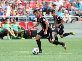 Ottawa Fury FC foward Carl Haworth has been named NASL player of the week. (Chris Hofley/Ottawa Sun)