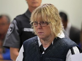 Joyce Mitchell appears before Judge Buck Rogers in Plattsburgh City Court, Plattsburgh, N.Y., on June 15, 2015. (REUTERS/G.N. Miller/NY Post/Pool)