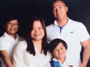 A photo of Edmonton mom Leizle Ramones-Wage and her family. Ramones-Wage died after she was struck by a drunk driver while on vacation with her family in the Philippines. A fundraising campaign to help bring her body home has raised over $3,000. (GoFundMe)