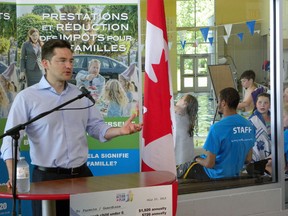In Trenton Thursday afternoon, Employment and Social Development Minister Pierre Poilievre was at the YMCA, once again touting the government’s taxable Universal Child Care Benefit.
Ernst Kuglin/The Intelligencer