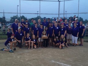 The S. Hogan team won the Bill Kyle Memorial Award as most sportsmanlike team at the 2014 Wolfe Island Family Ball Tournament. (Supplied photo)