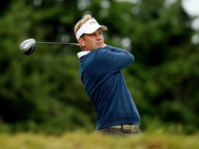 Billy Hurley III hits his tee shot on the 14th hole during the second round of the U.S. Open at Chambers Bay on June 19, 2015 in University Place, Wash. (Andrew Redington/Getty Images/AFP)