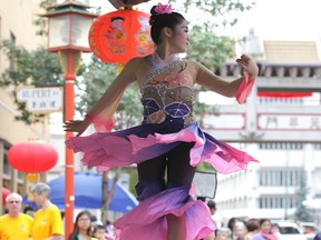 Ivy Hu of the Great Wall Dance Academy performs at the Winnipeg Chinatown Street Festival three years ago. (JASON HALSTEAD/Winnipeg Sun file photo)