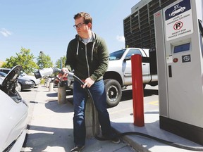 Electric car charging station. (Postmedia file photo)