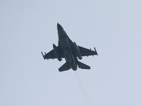 A Turkish F-16 fighter jet takes off from Incirlik airbase in the southern city of Adana, Turkey, July 27, 2015. Turkey attacked Kurdish insurgent camps in Iraq for a second night on Sunday, security sources said, in a campaign that could end its peace process with the Kurdistan Workers Party (PKK). REUTERS/Murad Sezer