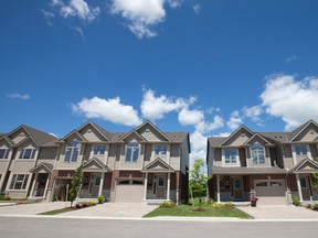 Row houses in London, Ontario. (CRAIG GLOVER, The London Free Press)