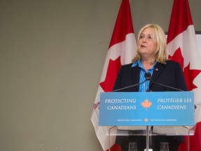 London North Centre MP Susan Truppe announces nearly $24 million in funding for substance abuse programs across Canada at Addiction Services of Thames Valley in London Wednesday. (DEREK RUTTAN, The London Free Press)