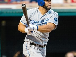Royals DH Kendrys Morales has driven in 20 runs in his last 30 games. He is batting .282 with 12 home runs and 68 RBIs this season. (Getty Images/AFP)