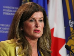 Federal Health Minister Rona Ambrose speaks during a press conference in Calgary, Alta on May 28, 2015. Jim Wells/Postmedia Network
