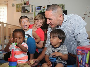 Photo-ops like the one NDP cabinet minister Kevin Chief had earlier this week at the Little Academy Day Care are all well and good, but an openness to more privately-run daycares would be better for Manitoba families. (BRIAN DONOGH/WINNIPEG SUN FILE PHOTO)