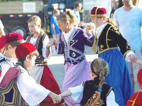 Young dancers entertain the crowd at a past Sarnia Greekfest. This year's Greekfest is Aug. 7, 8 and 9, in downtown Sarnia as part of the Sarnia/Port Huron International Powerboat Festival weekend.
 Handout/Sarnia Observer/Postmedia Network