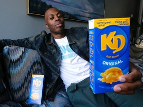 Rapper Kardinal Offishall in the Toronto Sun offices to talk about his association with KD (Kraft Dinner) on Thursday July 30, 2015. (Michael Peake/Toronto Sun)