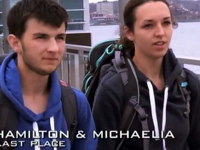 Hamilton and Michaele on Amazing Race Canada.

(YouTube)