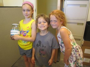 Submitted Picture 
Three local kids surprised staff at Trenton Memorial Hospital Foundation on Wednesday when they donated the money they raised in their lemonade stand to the Hospital.