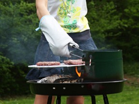 woman grilling