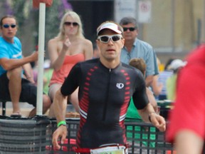 Cedric Boily won the men's long-course race at the 2014 K-Town Triathlon. (Julia McKay/The Whig-Standard)