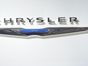 The Chrysler logo is pictured in this Jan. 10, 2012 file photo. (AFP PHOTO/Stan Honda)