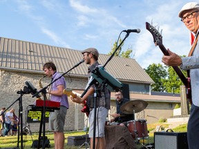 The Ben Vandergaast Band from Carrying Place entertain a small crowd during Consecon Community Day street dance on Saturday August 1, 2015 in Prince Edward County, Ont. Tim Miller/Belleville Intelligencer/Postmedia Network