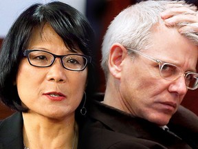 NDP candidate Olivia Chow and Liberal Adam Vaughan. (TORONTO SUN GRAPHICS)