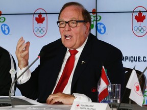 Canadian Olympic Committee president Marcel Aubut speaks about a possible Toronto bid for the 2024 Summer Olympics on Sunday July 26, 2015. (Jack Boland/Toronto Sun)