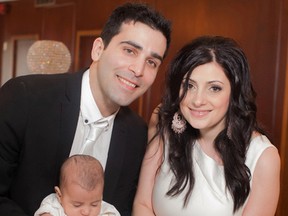 Centrepoint IDA Pharmacy co-owners Lamar Hanna and his wife Jessica are hosting a blood type testing event Aug. 14. They're pictured with their son Christopher. Handout/Sarnia Observer/Postmedia Network
