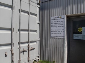 A notice board by the donation bin clearly states the Food Bank policies that they have had to become stricter with. Girard also asked that if the bin is full and the weather is not favourable that the donation not be left until another day. They have had to reject items ruined because of the weather.