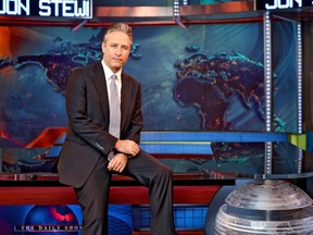 Jon Stewart on the set of The Daily Show (Handout)
