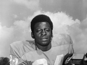 This is an Aug. 24, 1970, file photo showing Detroit Lions football player Mel Farr. (AP Photo/Preston Stroup, File)