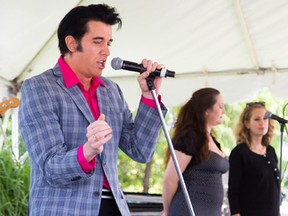 TIM MILLER/THE INTELLIGENCER
Matt Cage of Belleville was one of many Elvis tribute artists performing at the Waupoos Estates Winery Elvis Festival on Saturday in Prince Edward County. He’ll also be appearing at the Tweed Elvis Festival scheduled for Aug. 21 - 23.