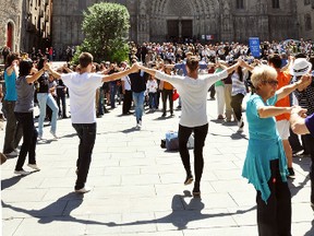In Barcelona, locals still join hands and dance the everyone’s-welcome “sardana” in front of the cathedral almost every Sunday. CAMERON HEWITT PHOTO