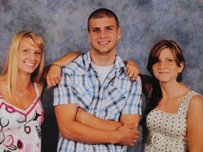 Ryan Hicks is pictured with his sisters Amanda, left, and Brienne. He died in March after a fentanyl overdose. His mom Laurie is backing a new fentanyl patch exchange program that officials are trying to launch in Sarnia, saying she hopes it prevents similar tragedies from happening. (Handout/Sarnia Observer/Postmedia Network)