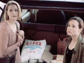 (L-R) Evan Rachel Wood and Ellen Page in "Into the Forest."