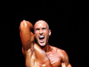 Ryan McClung from Sarnia is competing in the men's light middleweight (165 to 176 pounds) class at the GNC Ontario Natural Championships at London's Centennial Hall this Saturday. The 31-year-old bodybuilder has been dieting and exercising for five months in anticipation of this show. (Handout/Sarnia Observer/Postmedia Network)