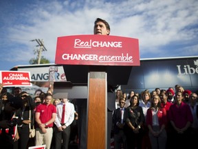 Liberal leader Justin Trudeau speaks as he campaigns in Mississauga August 4, 2015. Canadians will go to the polls for a federal election on October 19. REUTERS/Mark Blinch