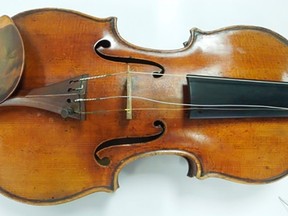 The Ames Stradivarius violin is seen in an undated handout picture released by the FBI.  U.S. authorities said Thursday they plan to announce the recovery of the Ames Stradivarius that was stolen in 1980 from the late virtuoso violinist Roman Totenberg after a performance. The violin was stolen in 1980 after Roman Totenberg, then director of the Longy School of Music in Cambridge, Massachusetts, delivered a performance at the school.  REUTERS/FBI/Handout
