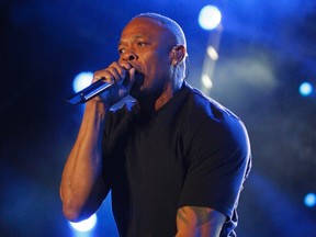 Dr. Dre performs at the Coachella Valley Music and Arts Festival in Indio, California in this April 15, 2012 file photo. REUTERS/David McNew/Files