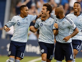 Kansas City midfielder Benny Feilhaber (left) will be a handle for TFC to contain today. (ap)
