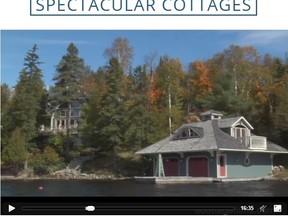 A frame grab from the Spectacular Cottages video on ecottagefilms.com