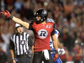 RedBlacks receiver Greg Ellingson was "The Man" Friday night, says Tim Baines. Signed as a free agent in the off-season, Ellingson stepped up in a big way, making eight catches for 110 yards. He not only makes the easy catches, he makes grabs of the spectacular variety, too. With Chris Williams out, Ellingson came through as the go-to guy. (Canadian Press)