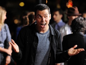 In this Wednesday, Oct. 13, 2010, file photo, Steve-O, a cast member in "Jackass 3D," poses at the premiere of the film in Los Angeles. (AP Photo/Chris Pizzello, File)