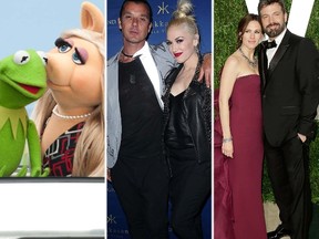 Kermit and Miss Piggy; Gavin Rossdale and Gwen Stefani; Ben Affleck and Jennifer Garner (WENN.COM)