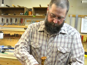 Steve Mason is based in High River. He makes around 14 custom saddles a year, as well as other leather work and silver work. A basic saddle takes 40 to 50 hours to make.