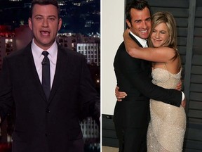 Jimmy Kimmel; Jennifer Aniston and Justin Theroux (WENN.COM)