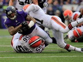 Ravens wide receiver Steve Smith is 14th on the career receiving yards list. (AFP)