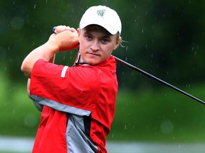 Eric Banks, of Truro, N.S., shot a four-under 67 at Lambton Golf and Country Club in Toronto on Monday at the rain-hit Canadian amateur golf championship. (Dave Abel/Toronto Sun)