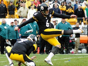 Pittsburgh Steelers kicker Shaun Suisham of Wallaceburg. (JASON COHN/Reuters)