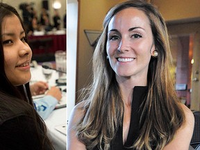Rinelle Harper, left, and Amanda Lindhout are pictured in these file photos. (Canadian Press and Postmedia Network Files)