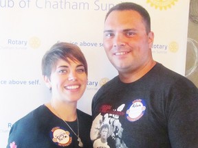 Jessica and Adam Barton are going into their third year as chair of the Chatham Terry Fox Run. (DON ROBINET, Postmedia Network)