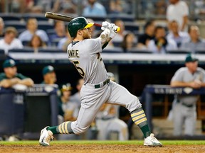 Oakland Athletics' Brett Lawrie. (Getty Images/AFP)