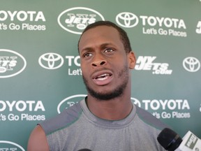 Jets quarterback Geno Smith will be sidelined at least 6-10 weeks after being punched in the jaw by teammate Ikemefuna Enemkpali. (AP Photo/Frank Franklin II)